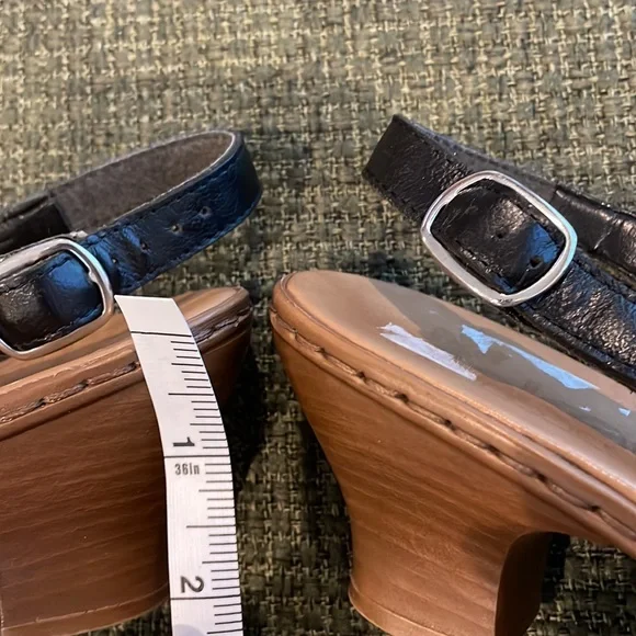 Rieker black leather sling back shoes (sz 40) - Picture 4 of 12